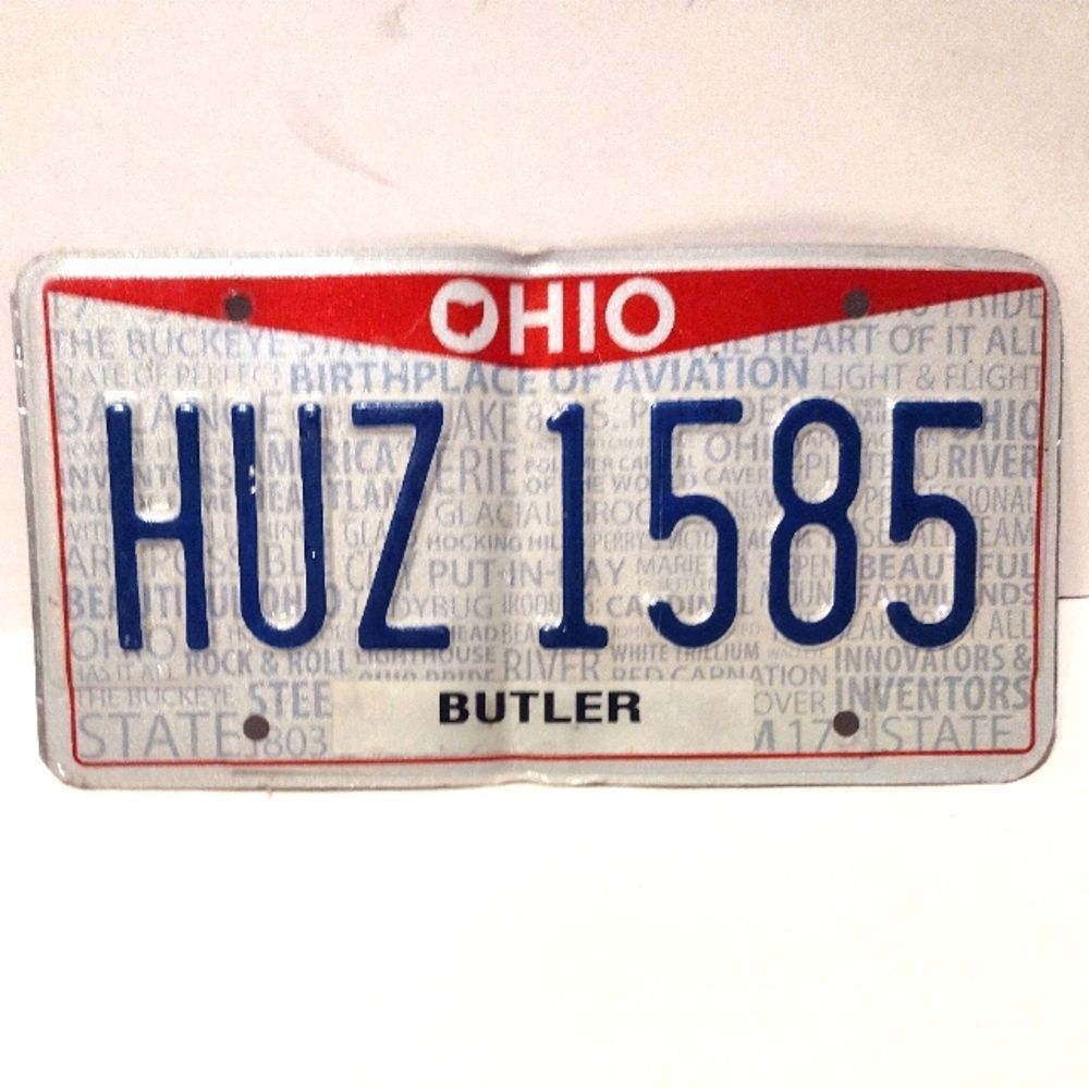 Ohio License Plate Vintage